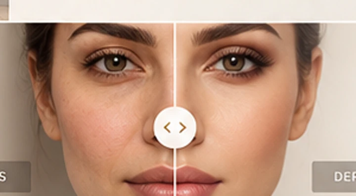 Prévia do simulador facial antes