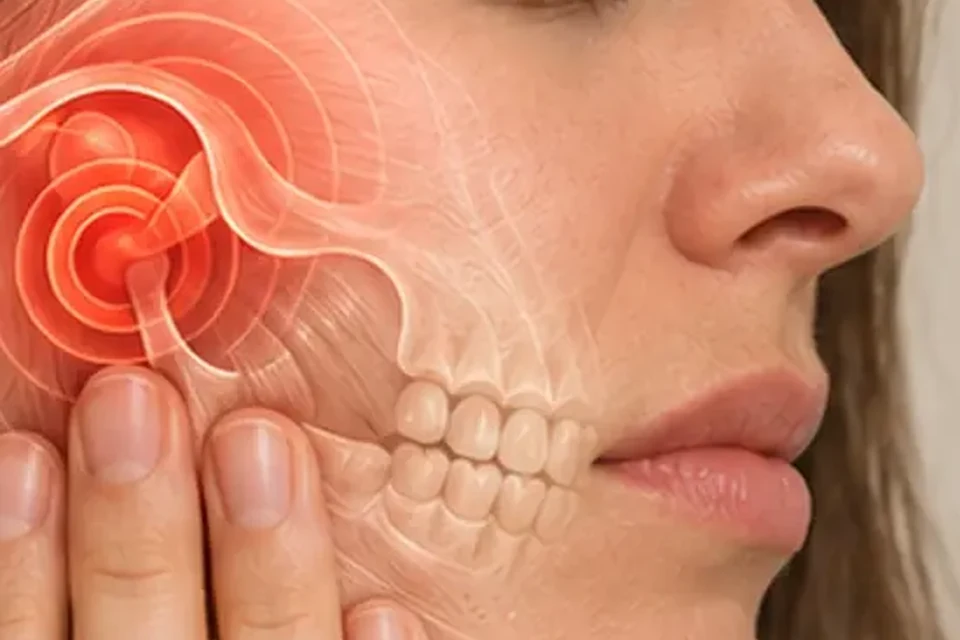 Antes — simulação educativa realista de Disfunção Temporomandibular (DTM)