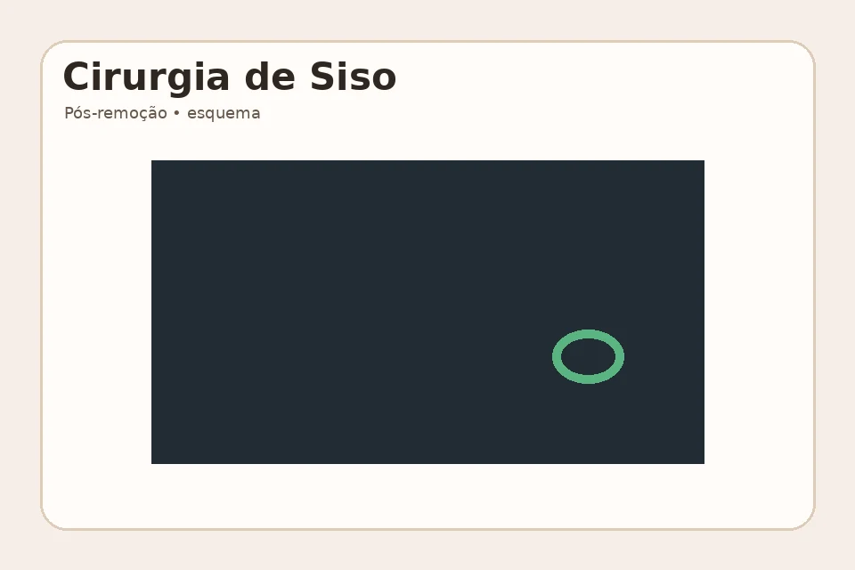 Exemplo visual educativo depois de Cirurgia de Siso
