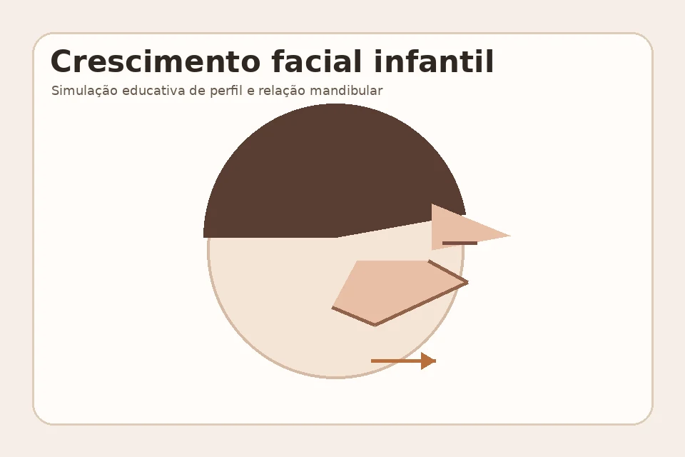 Antes - exemplo educativo de Crescimento e Desenvolvimento Facial