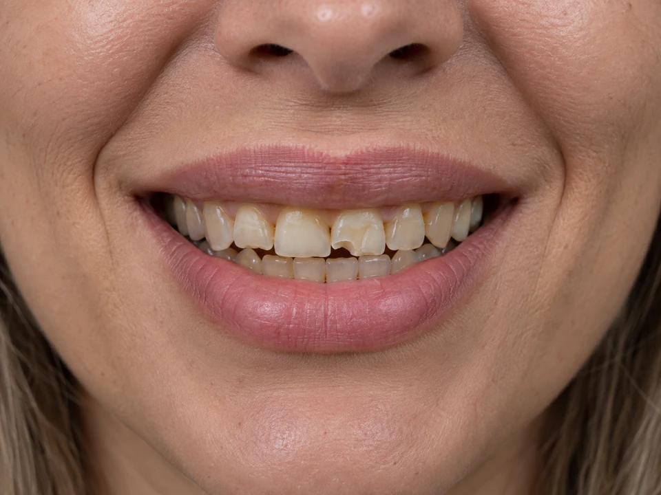 Exemplo visual educativo antes de Coroa Dentária