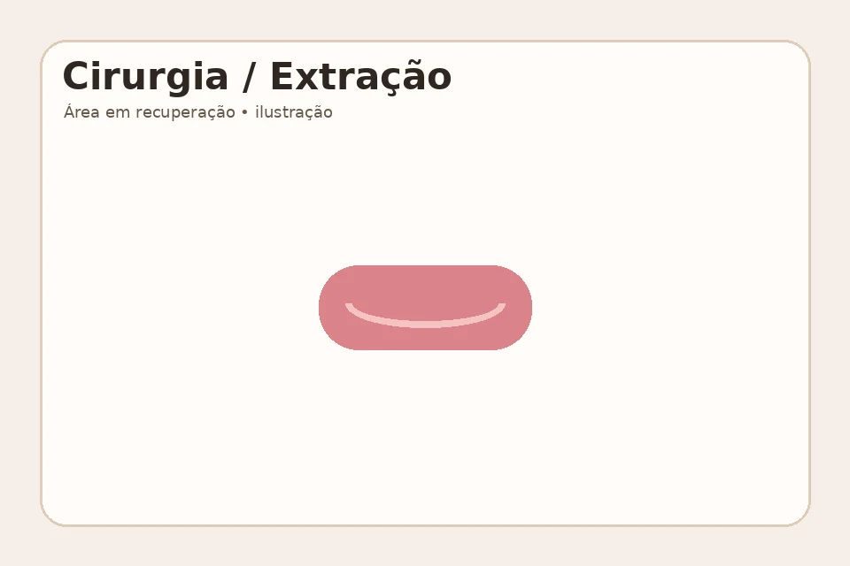 Exemplo visual educativo depois de Extração Dentária