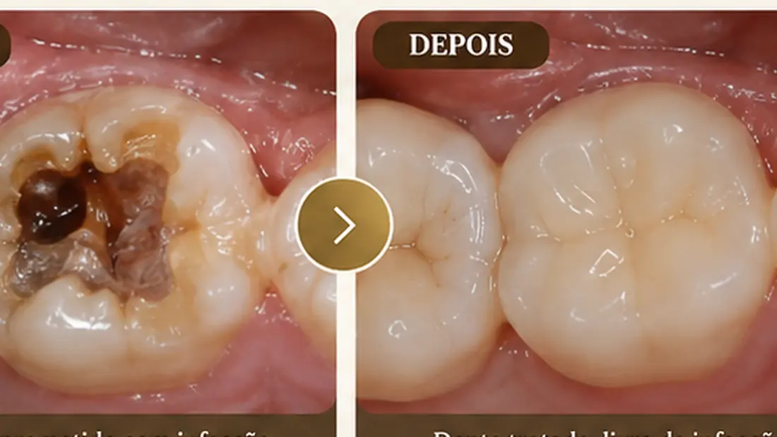 Representação visual educativa de Tratamento de Canal (Endodontia)